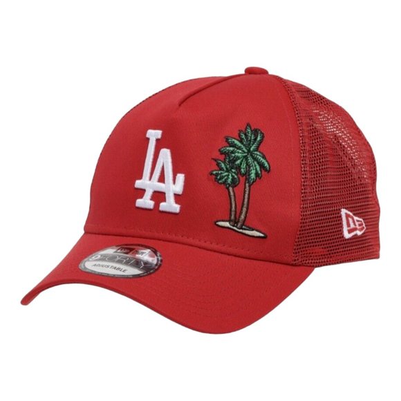 New Era Los Angeles LA Dodgers Palm Tree 9FORTY Adjustable Trucker Hat - Picture 1 of 5